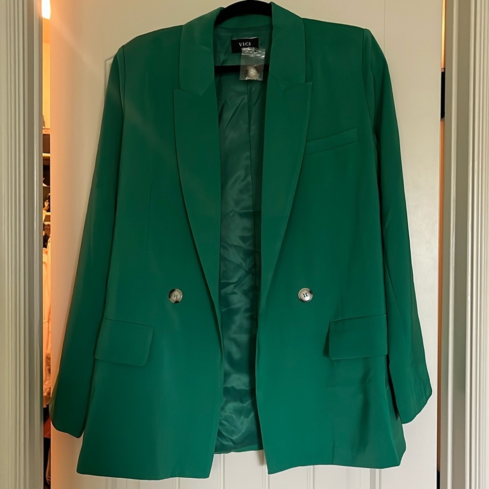 Large new Kelly green blazer size large oversize fit